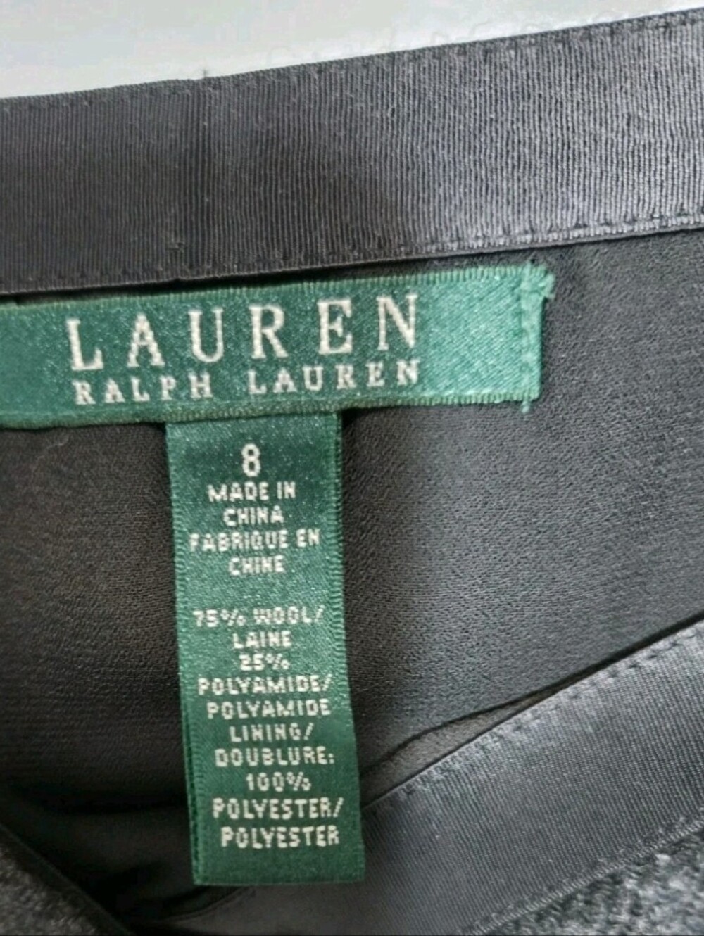 Y2K Ralph Lauren Plaid Wool Blanket Mini Fringed Skirt Size 8 Purple Gray Black - Picture 4 of 6